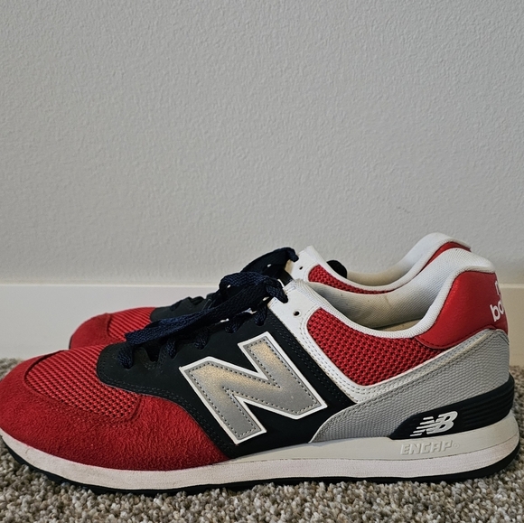 New Balance Men's 574 Pebbled Sport Team Shoes sz 12 - Picture 1 of 10